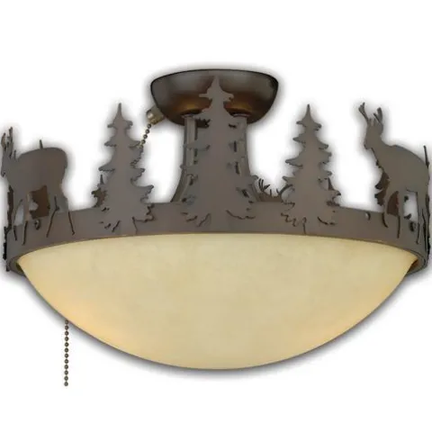 Cheapest Patriot Lighting® Rustic Lodge Ii 2-Light Burnished Bronze Led Ceiling Fan Light