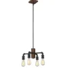 Cheapest Patriot Lighting® Elegant Home Steele 4-Light Replica Wood With Antique Black Chandelier