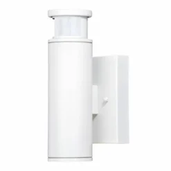 Cheapest Patriot Lighting® Dualux Cylinder Textured White Motion Sensor Integrated Led Outdoor Security Wall Light