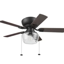 Cheapest Patriot Lighting™ Anahy 44″ Matte Black Indoor Led Ceiling Fan