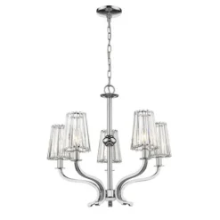 Cheapest Patriot Lighting® Elegant Home Erida Chrome 5-Light Chandelier