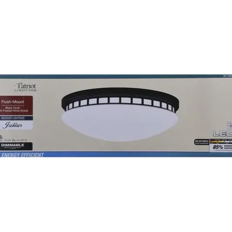 Cheapest Patriot Lighting® Julius Black Integrated Led Flush Mount Ceiling Light