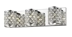 Coupon Patriot Lighting® Azaria Chrome & Crystal 3-Light Vanity Light