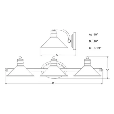 Coupon Patriot Lighting® Akron Oil Rubbed Bronze 3 Light Vanity Light