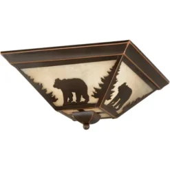 Coupon Patriot Lighting® Bozeman Burnished Bronze Flush Mount Ceiling Light
