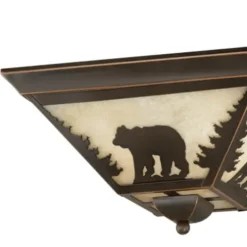 Coupon Patriot Lighting® Bozeman Burnished Bronze Flush Mount Ceiling Light