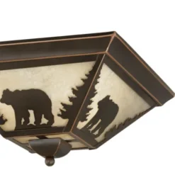 Coupon Patriot Lighting® Bozeman Burnished Bronze Flush Mount Ceiling Light