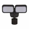 Coupon Patriot Lighting® Dualux Bronze Led Dual Head Motion Sensor Outdoor Security Flood Light