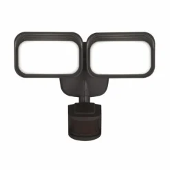Coupon Patriot Lighting® Dualux Bronze Led Dual Head Motion Sensor Outdoor Security Flood Light