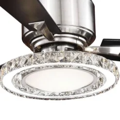 Coupon Patriot Lighting® Elegant Home Crescent 52″ Brushed Nickel Indoor Led Ceiling Fan