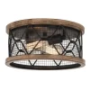 Coupon Patriot Lighting® Elegant Home Bodhi Black & Replica Wood 2-Light Flush Mount Ceiling Light