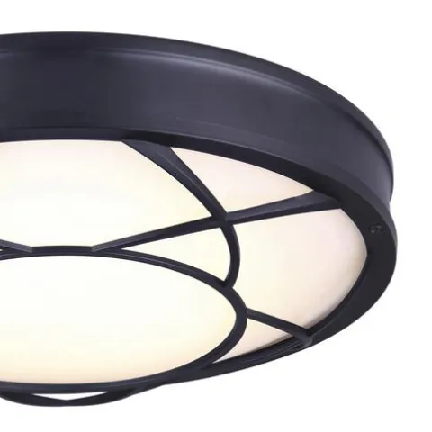 Coupon Patriot Lighting® Evie Matte Black Integrated Led Flush Mount Ceiling Light