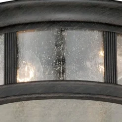 Coupon Patriot Lighting® Hanover Brushed Iron 2-Light Outdoor Flush Mount Light