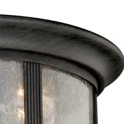 Coupon Patriot Lighting® Hanover Brushed Iron 2-Light Outdoor Flush Mount Light