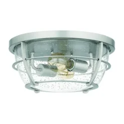 Coupon Patriot Lighting® Haley Brushed Nickel 2-Light Flush Mount Ceiling Light