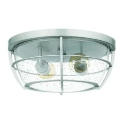 Coupon Patriot Lighting® Haley Brushed Nickel 2-Light Flush Mount Ceiling Light