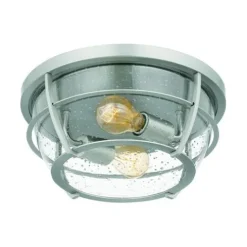 Coupon Patriot Lighting® Haley Brushed Nickel 2-Light Flush Mount Ceiling Light