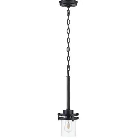 Coupon Patriot Lighting® Joska Matte Black 1-Light Mini Pendant