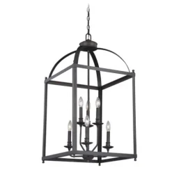 Coupon Patriot Lighting® Juliet Architectural Bronze 6 Light Pendant