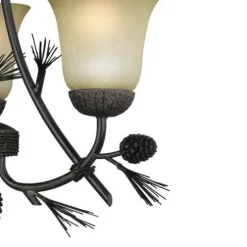 Coupon Patriot Lighting® Pines 3-Light Black Walnut Mini Chandelier