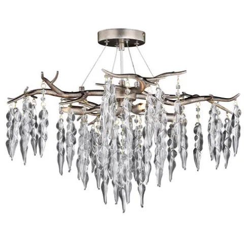 Coupon Patriot Lighting® Rainier Satin Nickel 4 Light Semi-Flush Mount Ceiling Light