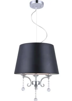 Coupon Patriot Lighting® Raven 15-1/2″ Chrome Transitional 3-Light Pendant
