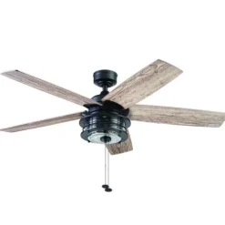 Coupon Patriot Lighting™ Slade 52″ Matte Black Indoor/Outdoor Led Ceiling Fan