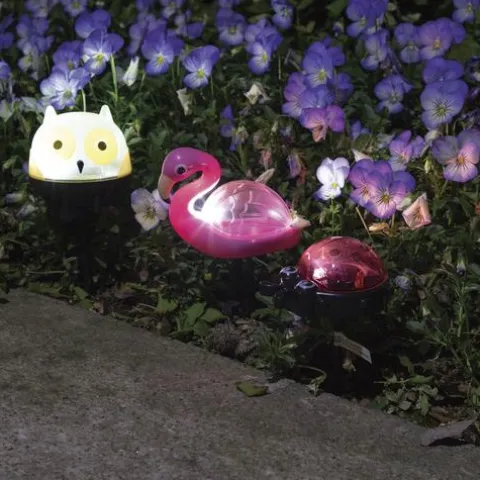 Coupon Patriot Lighting® Solar Integrated Led Flamingo/Ladybug/Owl Landscape Light – Assorted