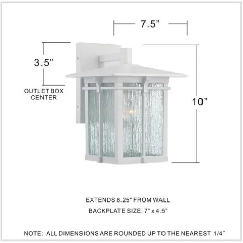 Coupon Patriot Lighting® Wren White Outdoor Wall Light
