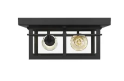 Coupon Patriot Lighting® Ward Matte Black Flush Mount Outdoor Ceiling Light