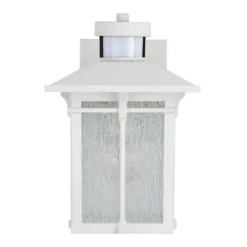 Coupon Patriot Lighting® Wren White Outdoor Motion Sensing Wall Light