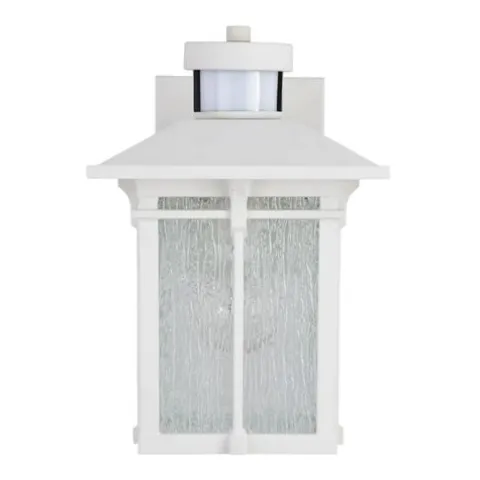 Coupon Patriot Lighting® Wren White Outdoor Motion Sensing Wall Light