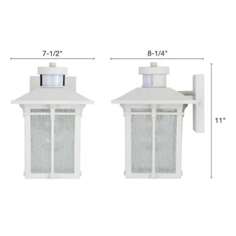 Coupon Patriot Lighting® Wren White Outdoor Motion Sensing Wall Light