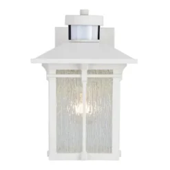 Coupon Patriot Lighting® Wren White Outdoor Motion Sensing Wall Light