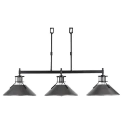 Deals Patriot Lighting® Ashtyn Matte Black & Charcoal Patina 3-Light Island Light
