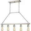 Deals Patriot Lighting® Beaman Brushed Nickel 5 Light Island Light