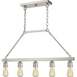 Deals Patriot Lighting® Beaman Brushed Nickel 5 Light Island Light