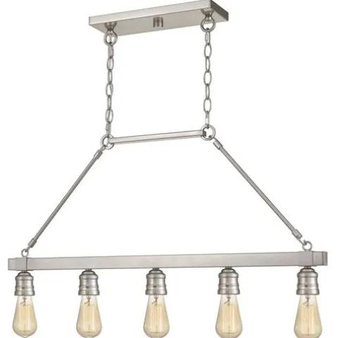 Deals Patriot Lighting® Beaman Brushed Nickel 5 Light Island Light