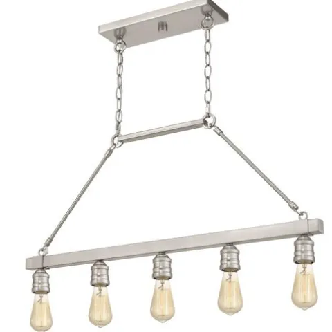 Deals Patriot Lighting® Beaman Brushed Nickel 5 Light Island Light