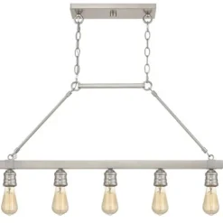 Deals Patriot Lighting® Beaman Brushed Nickel 5 Light Island Light