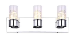 Deals Patriot Lighting® Elegant Home Lilika Chrome 3-Light Integrated Led Vanity Light