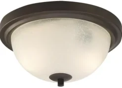 Deals Patriot Lighting® Grenadier Oil-Rubbed Bronze 2-Light Flush Mount Ceiling Light