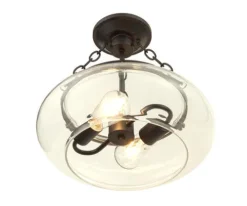 Deals Patriot Lighting® Harlee Matte Black 2-Light Semi-Flush Mount Ceiling Light