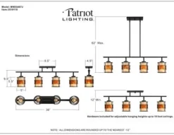 Deals Patriot Lighting® Lorenzo Bronze 4 Light Island Light