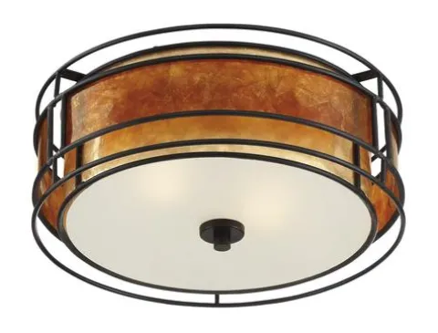 Deals Patriot Lighting® Lorenzo Bronze 2-Light Flush Mount Ceiling Light