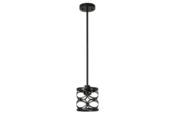 Deals Patriot Lighting® Phinny Matte Black 1-Light Mini Pendant