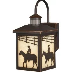 Deals Patriot Lighting® Ranch Burnished Bronze Motion Sensor Outdoor Wall Light