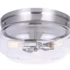 Deals Patriot Lighting® Talan Brushed Nickel 3-Light Flush Mount Ceiling Light