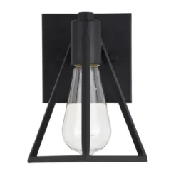 Deals Patriot Lighting® Tribeck Matte Black 1-Light Vanity Light