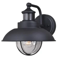 Discount Patriot Lighting® Dualux® Harwich Textured Black Outdoor Wall Light